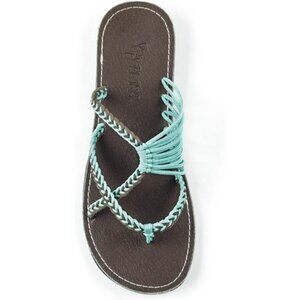 Women Flat Sandals Flip Flops Woven Strappy Beach Shoes Summer Travel Slides